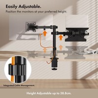 Nosač VONHAUS, stolni, za 2 monitora i laptop