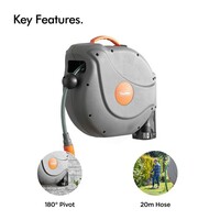 Nosač za crijevo VONHAUS, zidni, auto roll-up, 20m