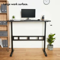 Radni stol VONHAUS, podesivi, sit & stand, crni