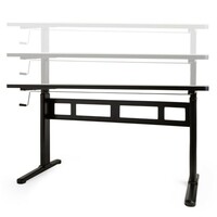 Radni stol VONHAUS, podesivi, sit & stand, crni