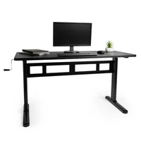 Radni stol VONHAUS, podesivi, sit & stand, crni