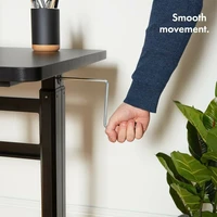 Radni stol VONHAUS, podesivi, sit & stand, crni