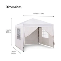 Paviljon VONHAUS, sklopivi, 2.5 x 2.5 m, ivory, s utezima