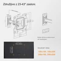 Nosač za TV/monitor VONHAUS, preklopni, 23–42", do 35kg