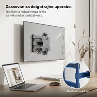 Nosač za TV/monitor VONHAUS, preklopni, 23–27", do 35kg