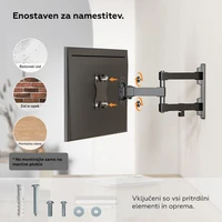Nosač za TV/monitor VONHAUS, preklopni, 23–27", do 35kg