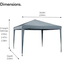 Paviljon VONHAUS, pop-up, 3x3m, sivi