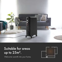 Radijator VONHAUS, uljni, zatvoreni, 2000W, crni, 2500463