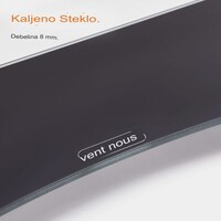 Stalak za monitor VONHAUS, stakleni, XL, crni