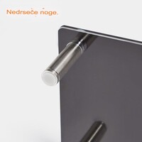 Stalak za monitor VONHAUS, stakleni, XL, crni