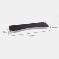 Stalak za monitor VONHAUS, stakleni, XL, crni