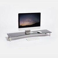 Stalak za monitor VONHAUS, stakleni, XL, crni