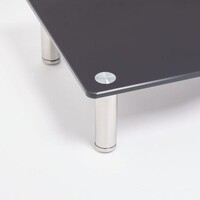 Stalak za monitor VONHAUS, stakleni, XL, crni