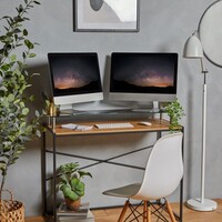 Stalak za monitor VONHAUS, stakleni, XL, crni