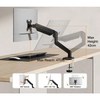 Nosač VONHAUS, stolni, pojedinačni, do 32", plinski amortizer, 3000914