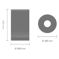 Košara za rublje BRABANTIA, 60L, okrugla, bijela