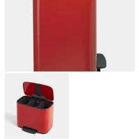 Koš za otpad BRABANTIA s pedalom, 3x11L, crveni 121029