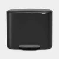 Koš za otpad BRABANTIA s pedalom, 3x11L, crni 121104