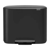 Koš za otpad BRABANTIA s pedalom, 3x11L, crni 121104