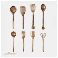 Set kuhinjskih pribora BRABANTIA, drveni, 8 komada, bagrem