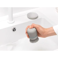 Četka za posuđe BRABANTIA s dozatorom sapuna, siva