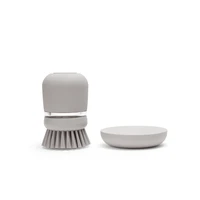 Četka za posuđe BRABANTIA s dozatorom sapuna, siva