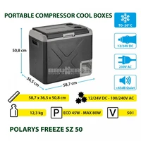 Hladnjak BRUNNER POLARYS FREEZE SZ, prijenosni, 45L (0826050N)