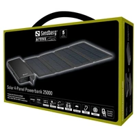 Powerbank SANDBERG Solar 4-panel, 25.000mAh
