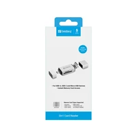 Čitač kartica SANDBERG USB-C, USB-A i micro-USB