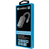 Docking stanica SANDBERG USB-C 6-u-1 Travel Dock