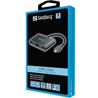 Docking stanica SANDBERG USB-C, 2xHDMI + 1xVGA + USB + PD