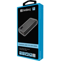 Powerbank SANDBERG USB-C PD PowerDelivery 20W, 20.000mAh