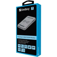 Powerbank SANDBERG 10.000mAh PD 20W + QI Wireless