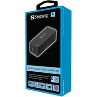 Punjač SANDBERG 4-u-1, 2xUSB-C i 2xUSB, 65W