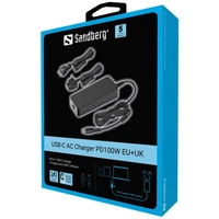 Punjač SANDBERG USB-C PD100W, EU+UK