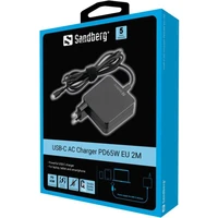 Punjač SANDBERG USB-C PD65W, EU, 2m