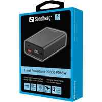 Powerbank SANDBERG Travel 20.000mAh PD65W