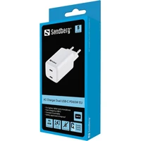 Punjač SANDBERG AC Dual USB-C PD65W, EU