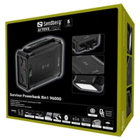 Powerbank SANDBERG Survivor 8u1, 96.000mAh