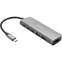 Dock SANDBERG USB-C HDMI + 2xUSB-A + 2xUSB-C + PD100W