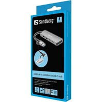 Adapter SANDBERG Node USB-C/A na 2xUSB-A + 2xUSB-C