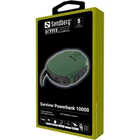 Powerbank SANDBERG Survivor 10.000mAh, s LED svjetiljkom i kompasom