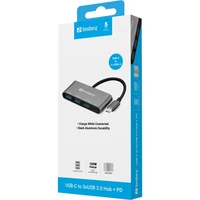 Hub SANDBERG USB-C na 3xUSB 3.0 + PD