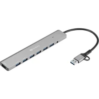 Hub SANDBERG USB-C/A na 7xUSB 3.0