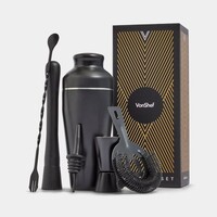 Set za koktele VONSHEF, Parisian, 6 kom, mat crni