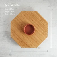 Ploča za serviranje VONSHEF, bambus, Lazy Susan