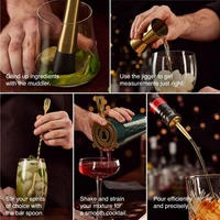 Set za koktele VONSHEF, Parisian Green & Gold, 6 kom, 1000445