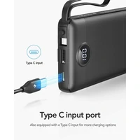 Prijenosna punjiva baterija VEGER C10, 10.000mAh, s ugrađenim kabelima, crna
