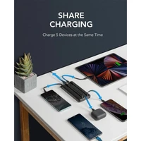 Powerbank VEGER, s ugrađenim C20 kablovima, 20.000 mAh, crni Powerbank VEGER, s ugrađenim C20 kablovima, 20.000 mAh, crni