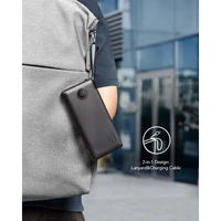 Powerbank VEGER, s ugrađenim C20 kablovima, 20.000 mAh, crni Powerbank VEGER, s ugrađenim C20 kablovima, 20.000 mAh, crni